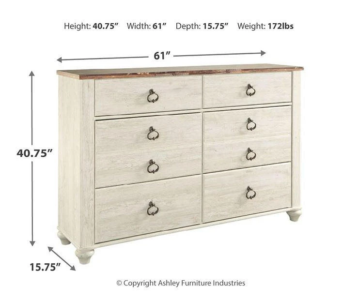 Willowton Whitewash Dresser - Image 11