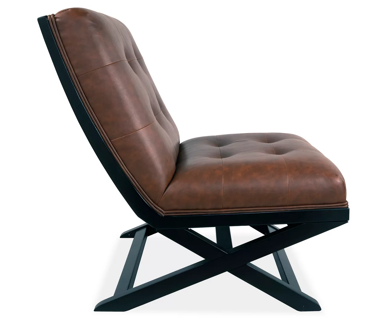 Sidewinder Brown Faux Leather Accent Chair - Image 4