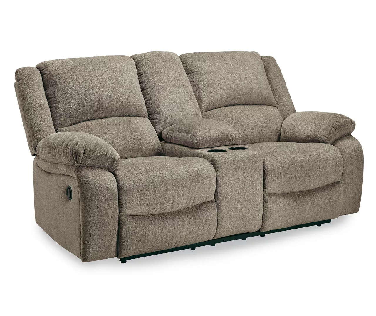 Draycoll Pewter Reclining Console Loveseat - Image 3