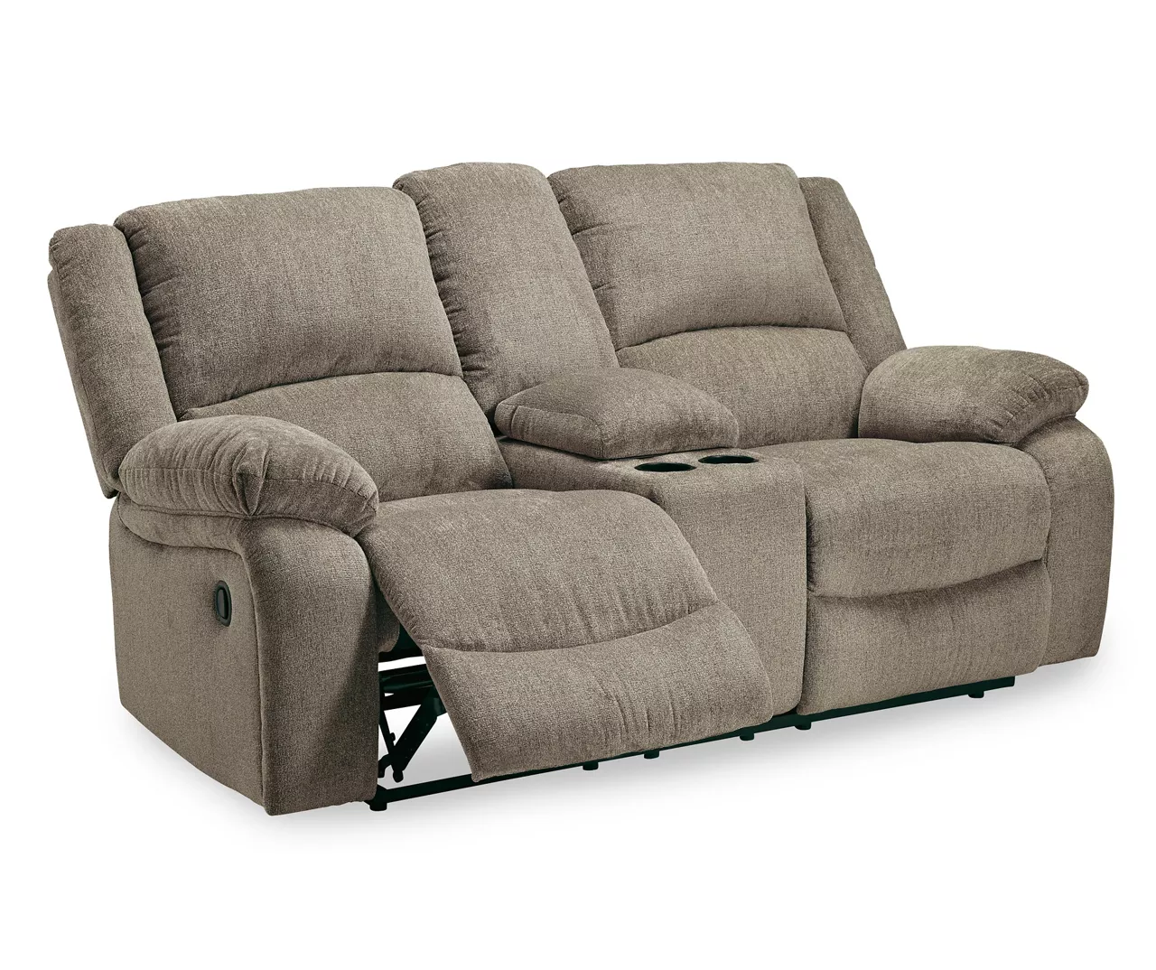Draycoll Pewter Reclining Console Loveseat - Image 5