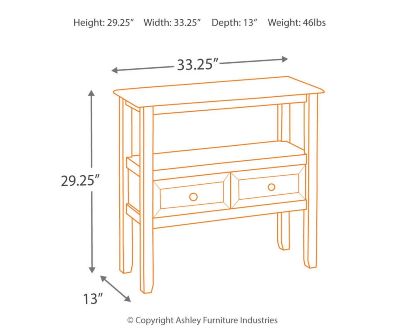 Abbonto 2-Drawer Accent Table - Image 4