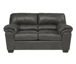 Bladen Slate Faux Leather Loveseat