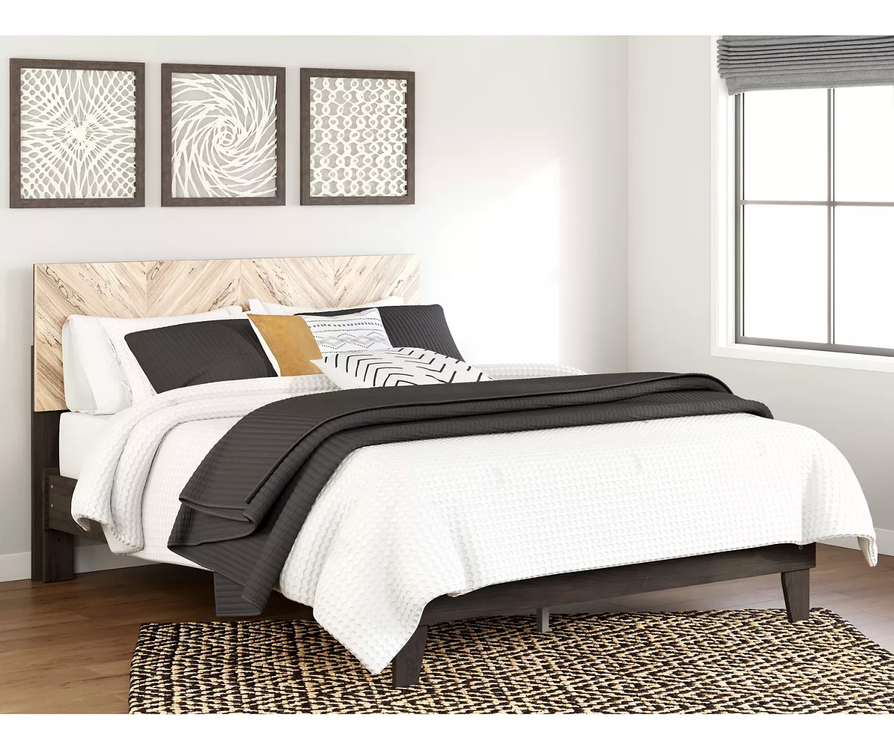 Piperton Black Queen Panel Headboard - Image 6