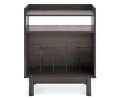 Brymont Dark Gray Turntable Accent Console