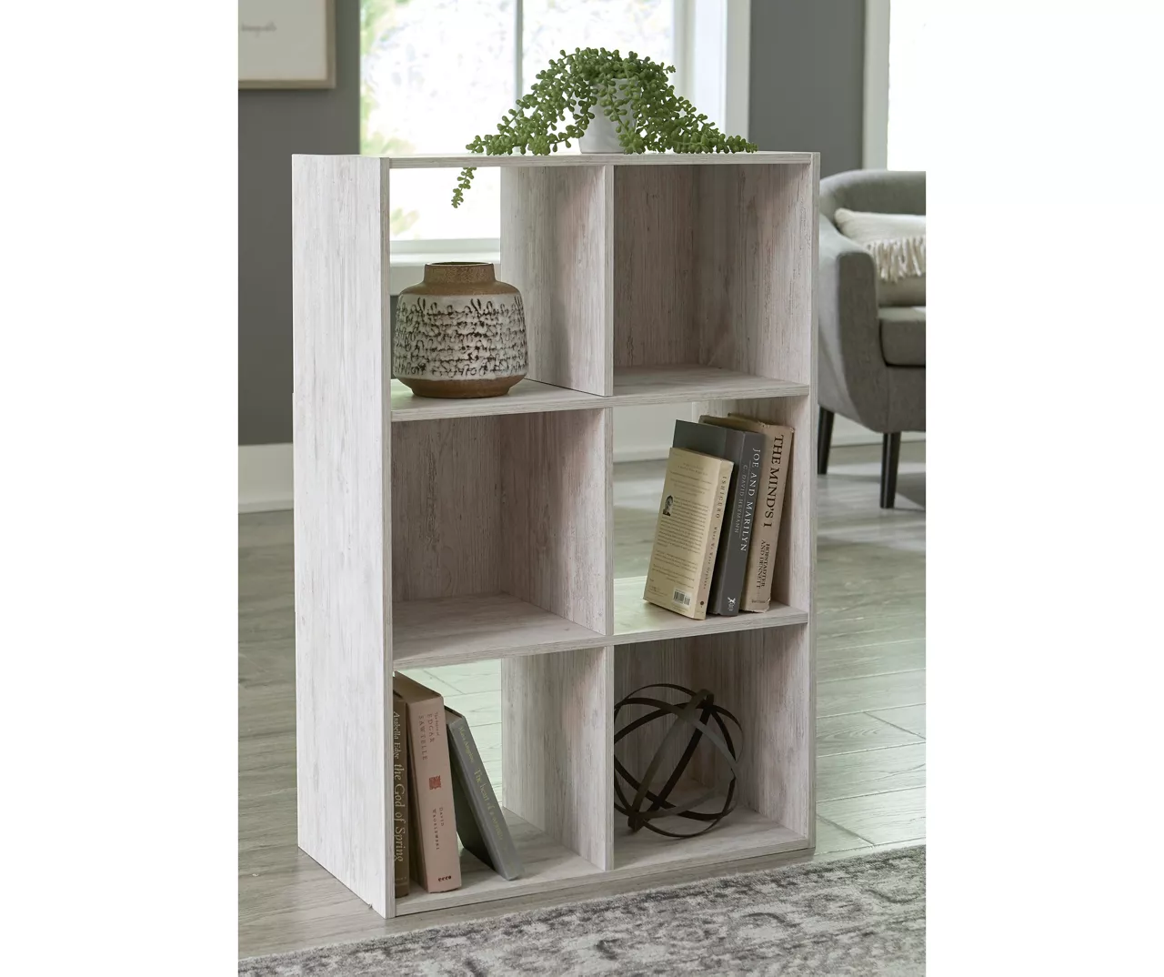 Paxberry Whitewash 6-Cube Storage Organizer - Image 2