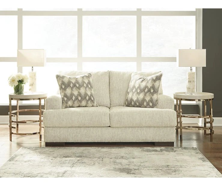 Caretti Parchment Loveseat - Image 4