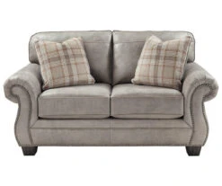 Olsberg Steel Faux Suede Loveseat