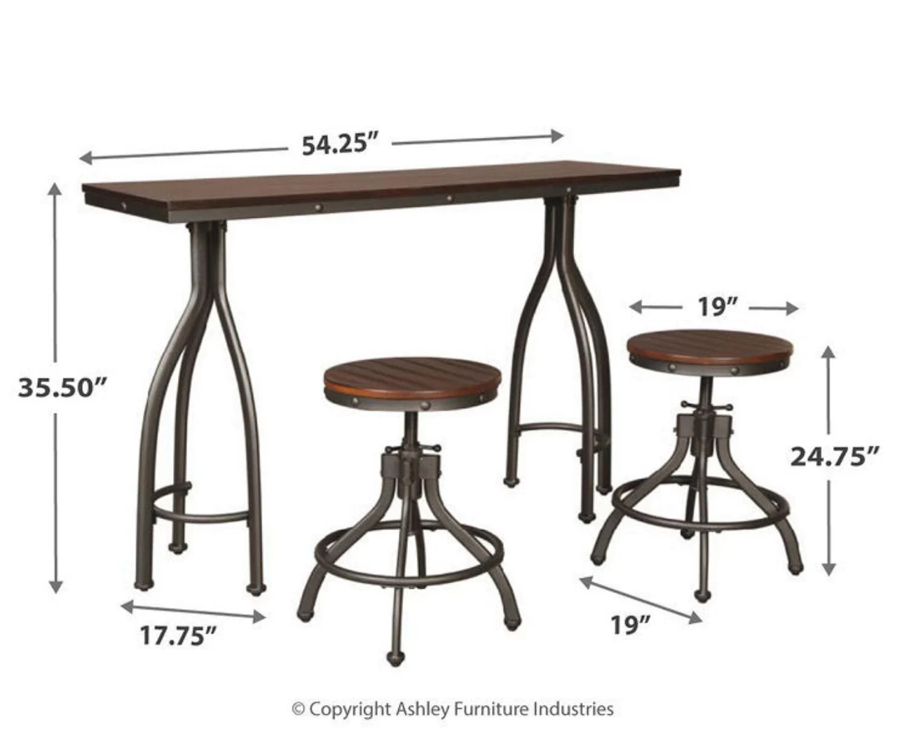 Odium 3-Piece Counter-Height Dining Set - Image 7