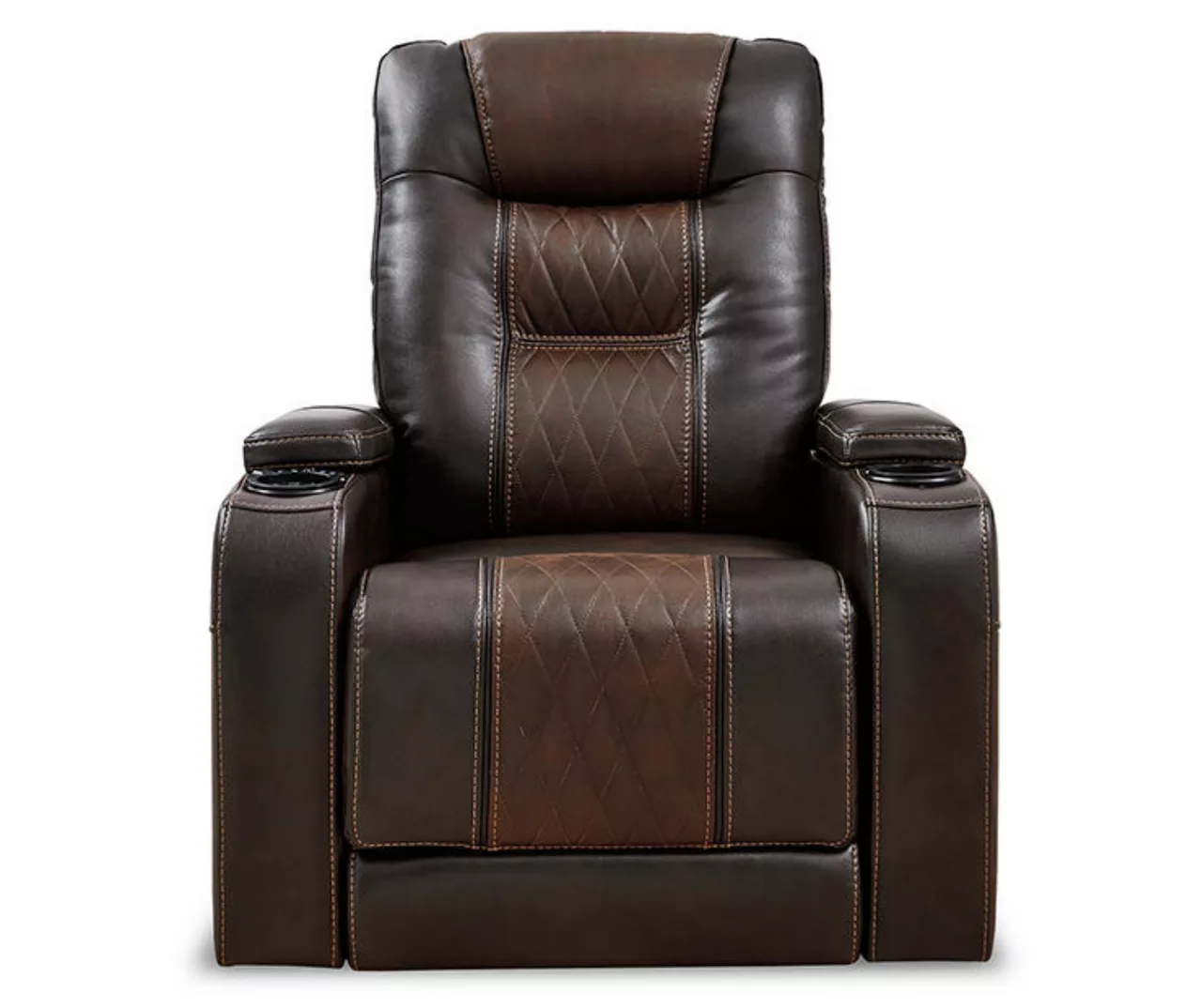 Composer Brown Faux Leather Power Recliner
