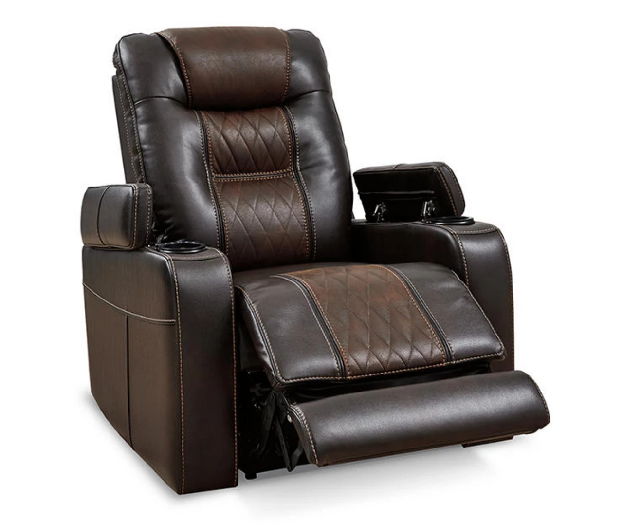 Composer Brown Faux Leather Power Recliner - Image 7
